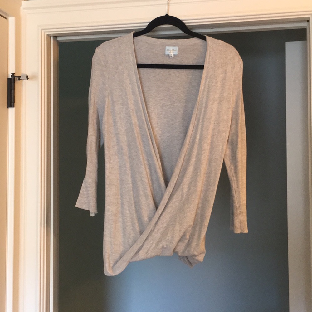 Tracy Reese cotton “wrap” sweater